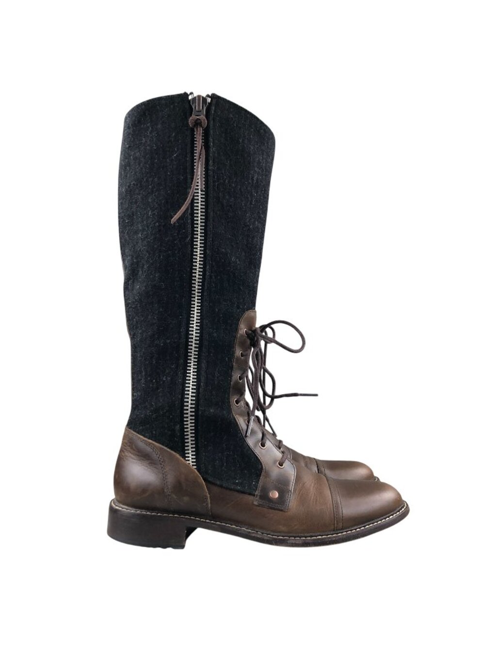 Woolrich Women's Size 9 Roadhouse Salt Marsh Brown Gray Conductor Tall Boots